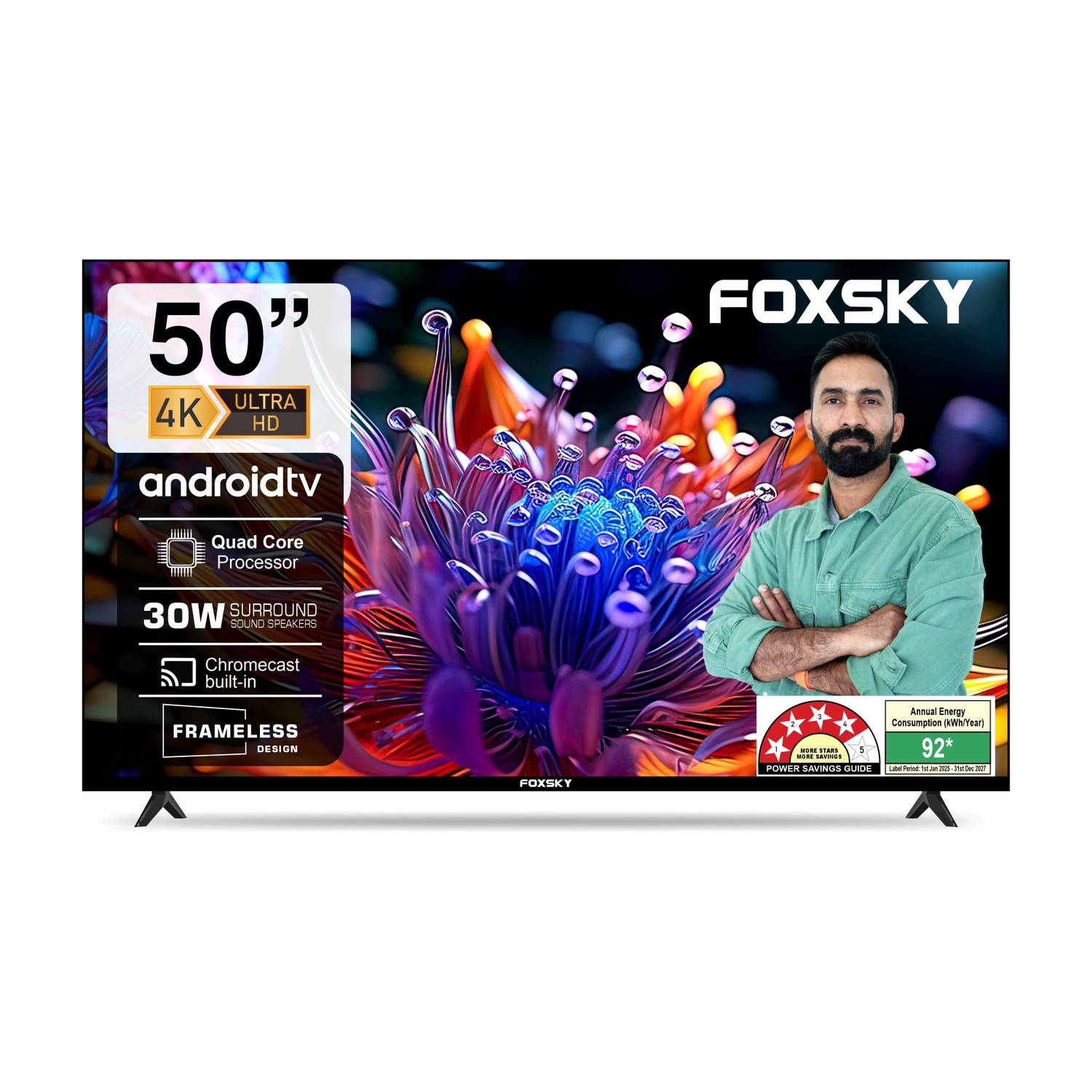 Foxsky 127 cm (50 inch) Ultra HD (4K) LED Smart Android TV