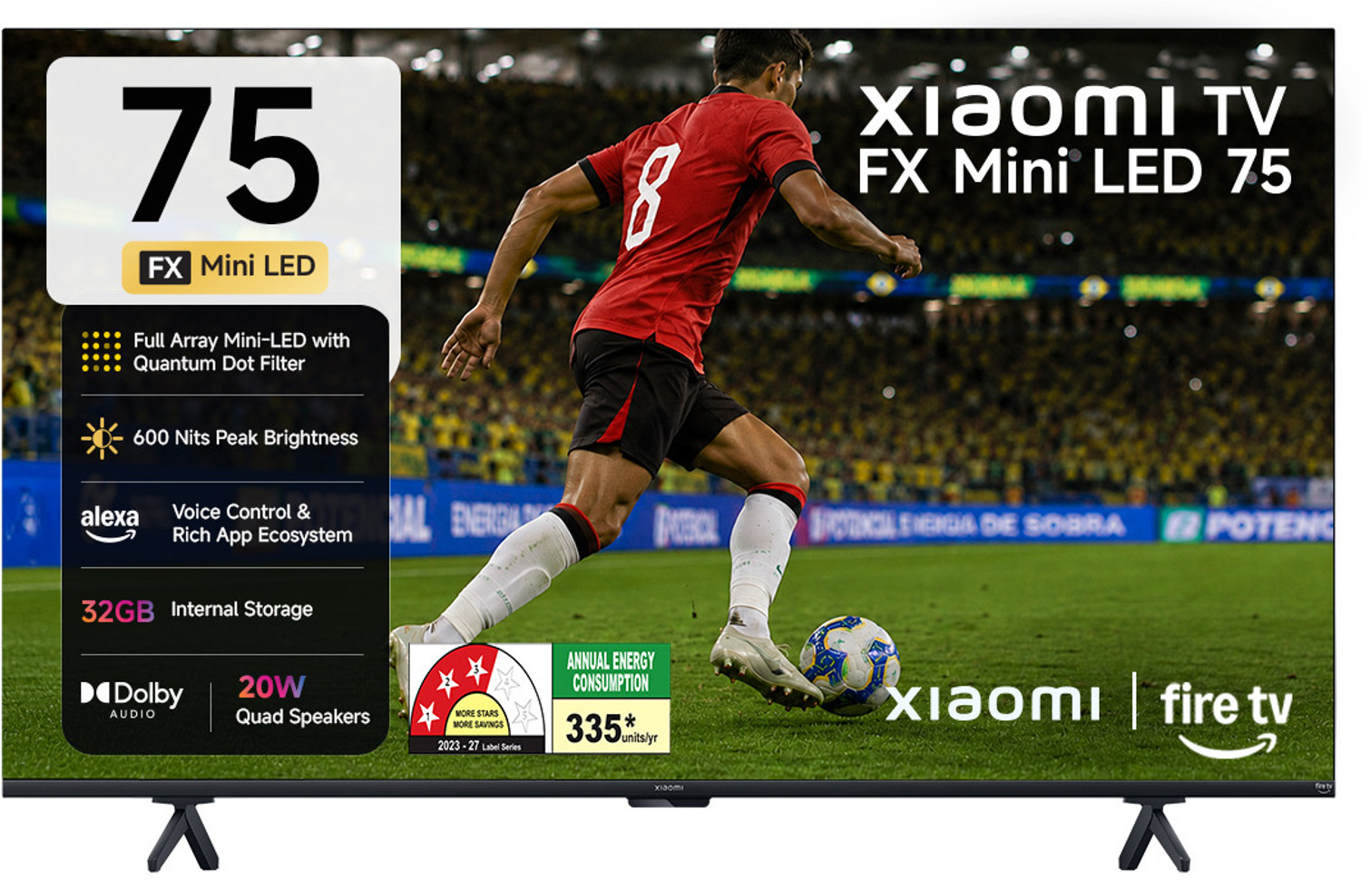 Image of XIAOMI 189.23 cm (75 inch) Ultra HD (4K) Mini LED Smart Fire TV 2026 Edition