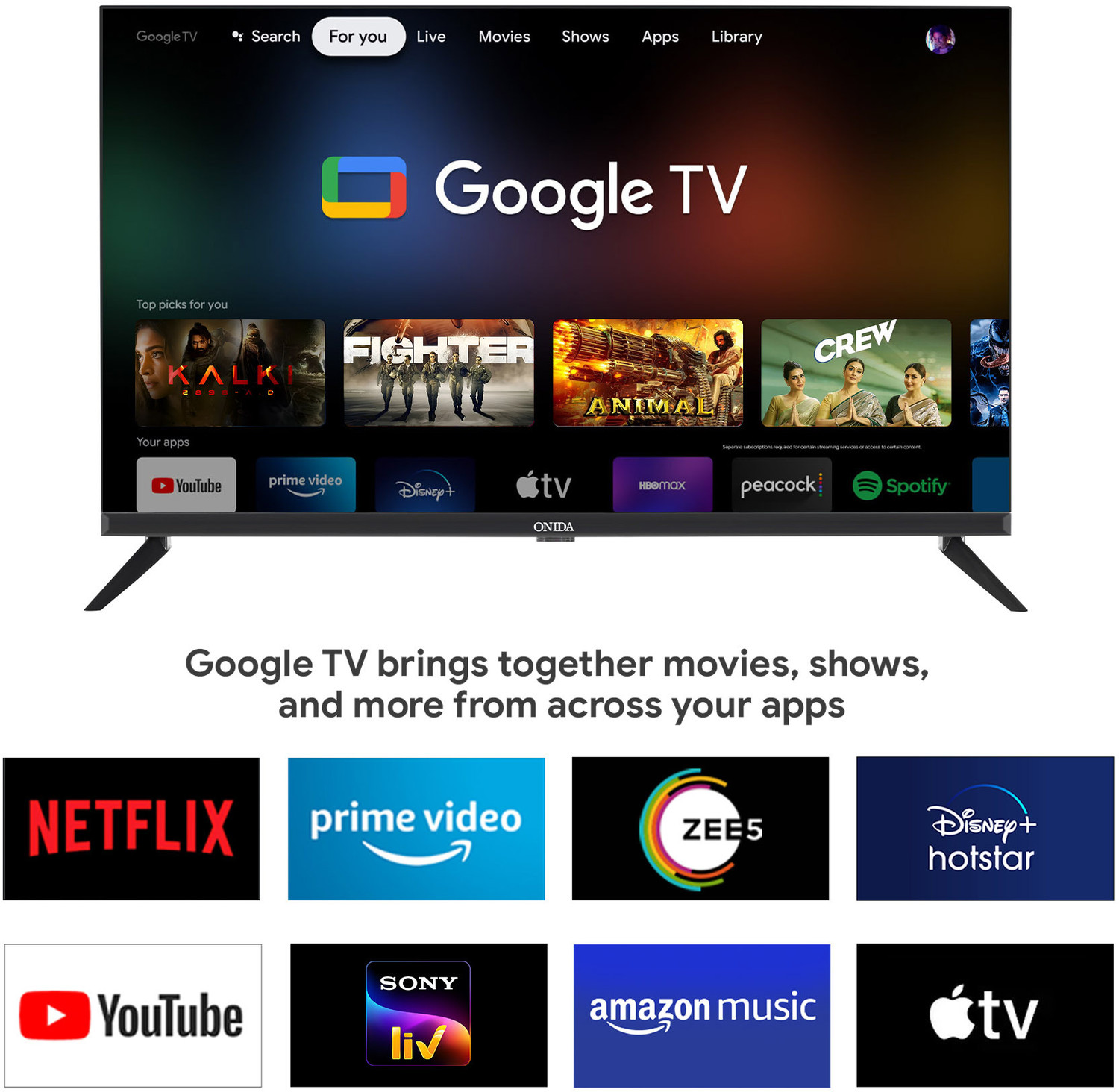 Image of ONIDA 80 cm (32 inch) HD Ready LED Smart Google TV