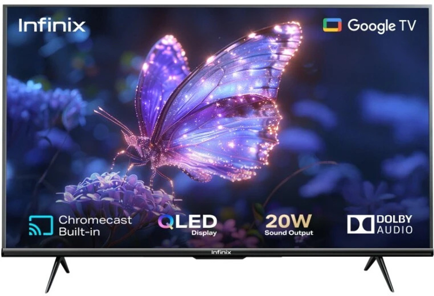 Image of Infinix 32GH3Q 80 cm (32 inch) QLED HD Ready Smart Google TV with Bezel-less Design| EPIC Engine| Google Assistant| Built-in Chromecast| Google Home App compatibility| Dual-Band WiFi|