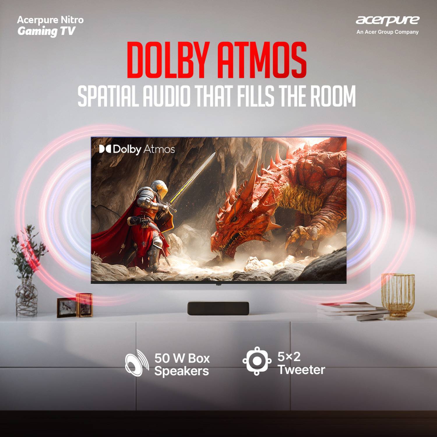 acerpure Nitro 65 inch 4K QLED Smart TV - Image 3