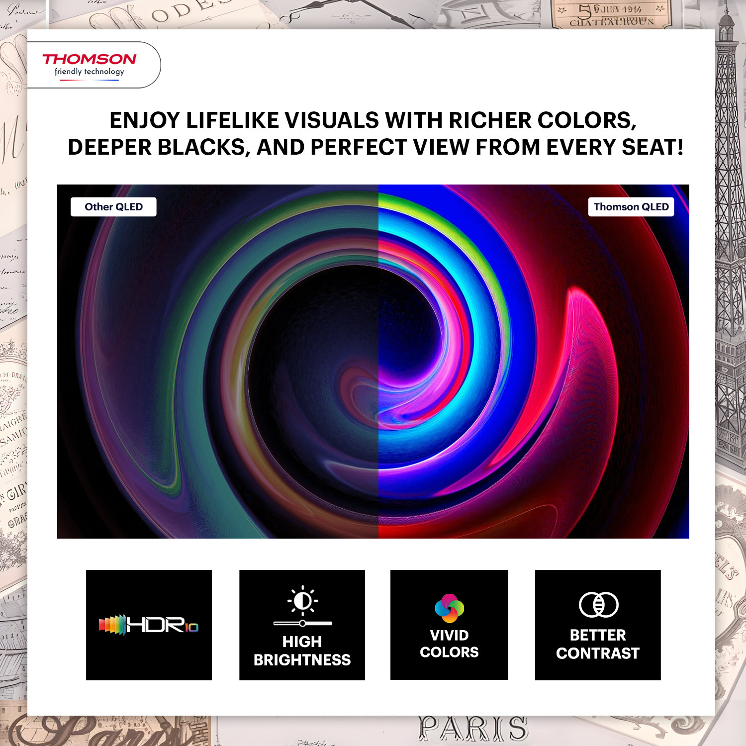 Image of Thomson Phoenix 2025 Edition 139 cm (55 inch) QLED Ultra HD (4K) Smart Google TV with Dolby Atmos 4 Speakers 60 Watts Sound Output Al Smooth Motion Rate HDR 10 Google Assistant