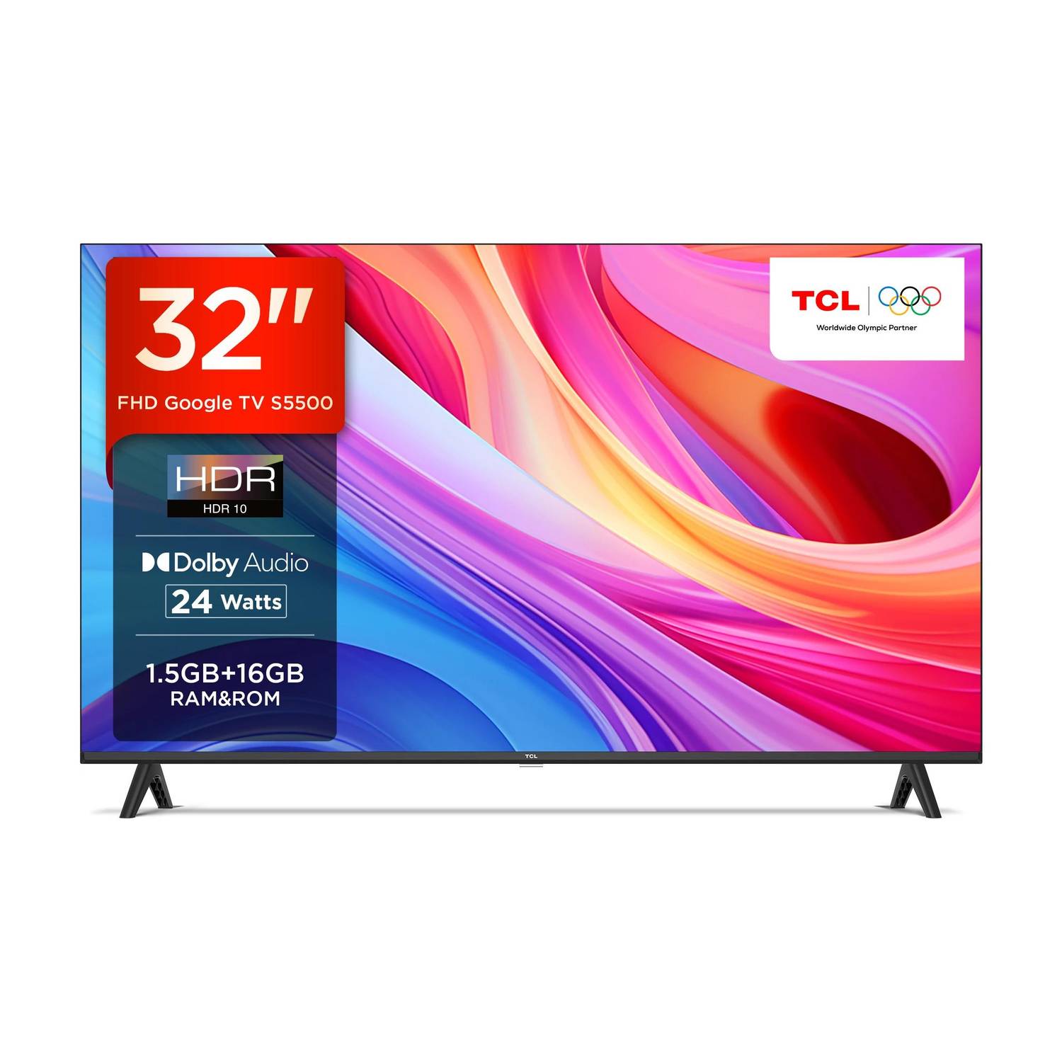 TCL 32S5500 79.97 cm (32 inch) Full HD LED Smart Google TV with 1.5 GB RAM + 16 GB ROM