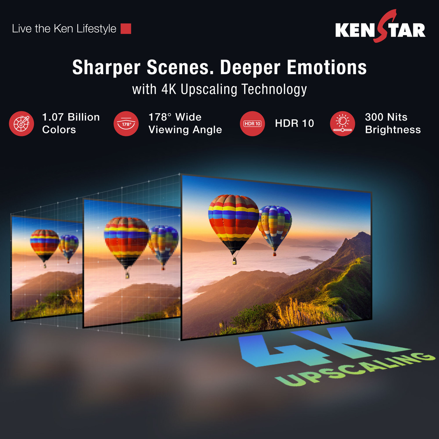Image of Kenstar 109 cm (43 inch) Ultra HD (4K) LED Smart Tizen TV with Metal Frameless Design 24W Dolby Audio Samsung TV Plus App (100+ Live Channels) Voice enabled Remote