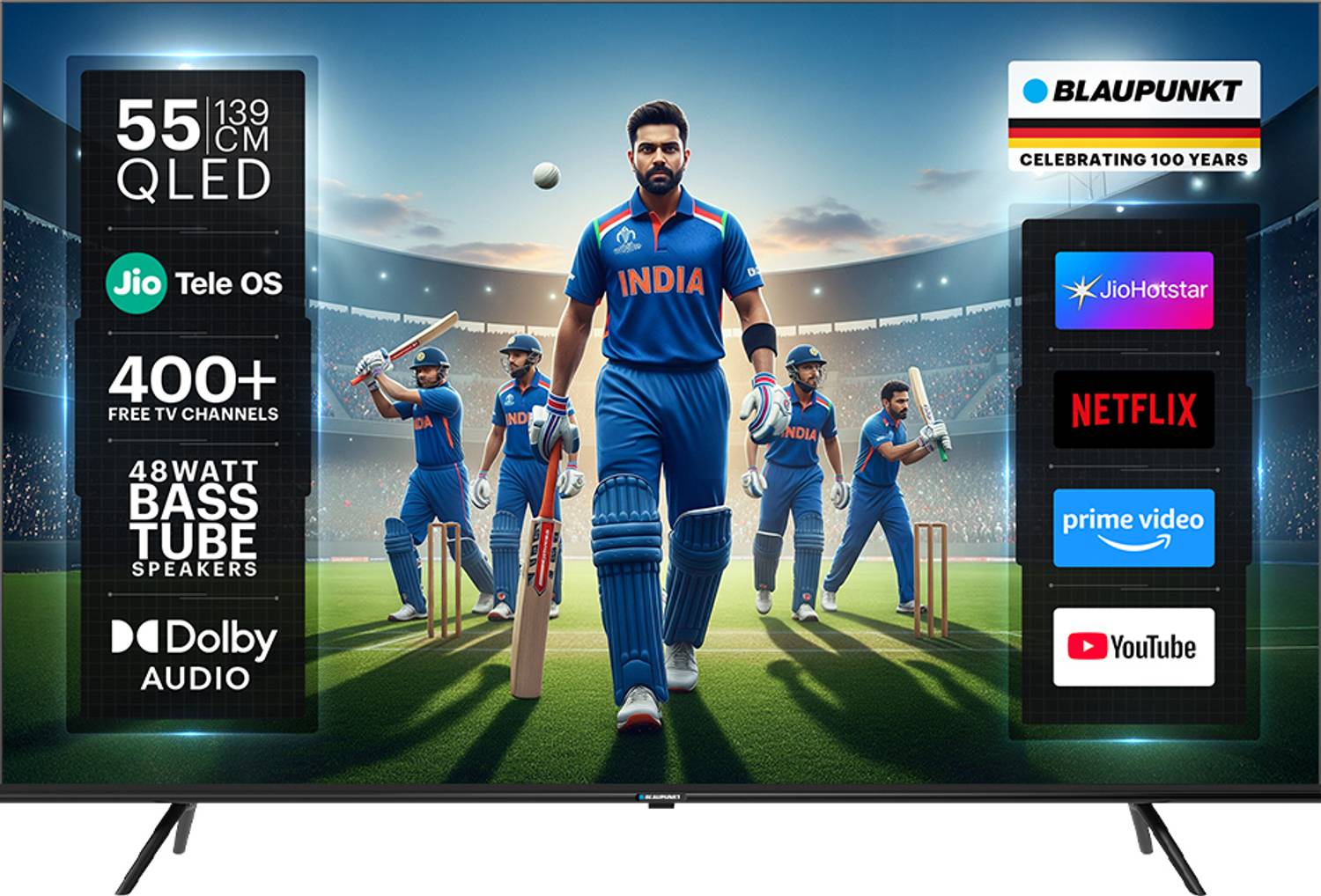 Blaupunkt 139 cm (55 inch) QLED Ultra HD (4K) Smart JioTele OS TV