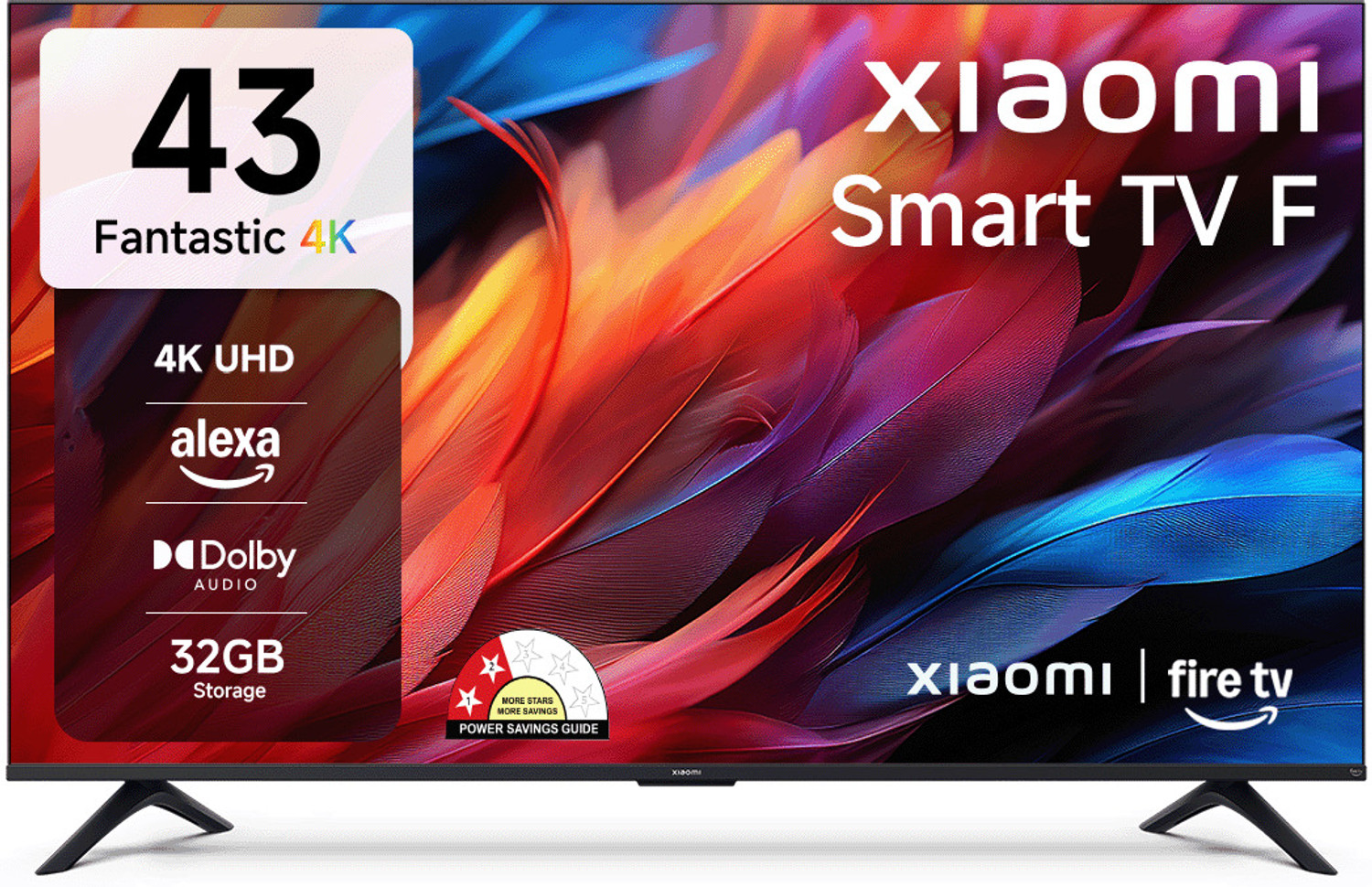 Image of XIAOMI F Series 108 cm (43 inch) Ultra HD (4K) LED Smart Fire TV with Dolby Audio | Box Speakers | Alexa | 32GB Storage | Filmmaker Mode| Mi TV