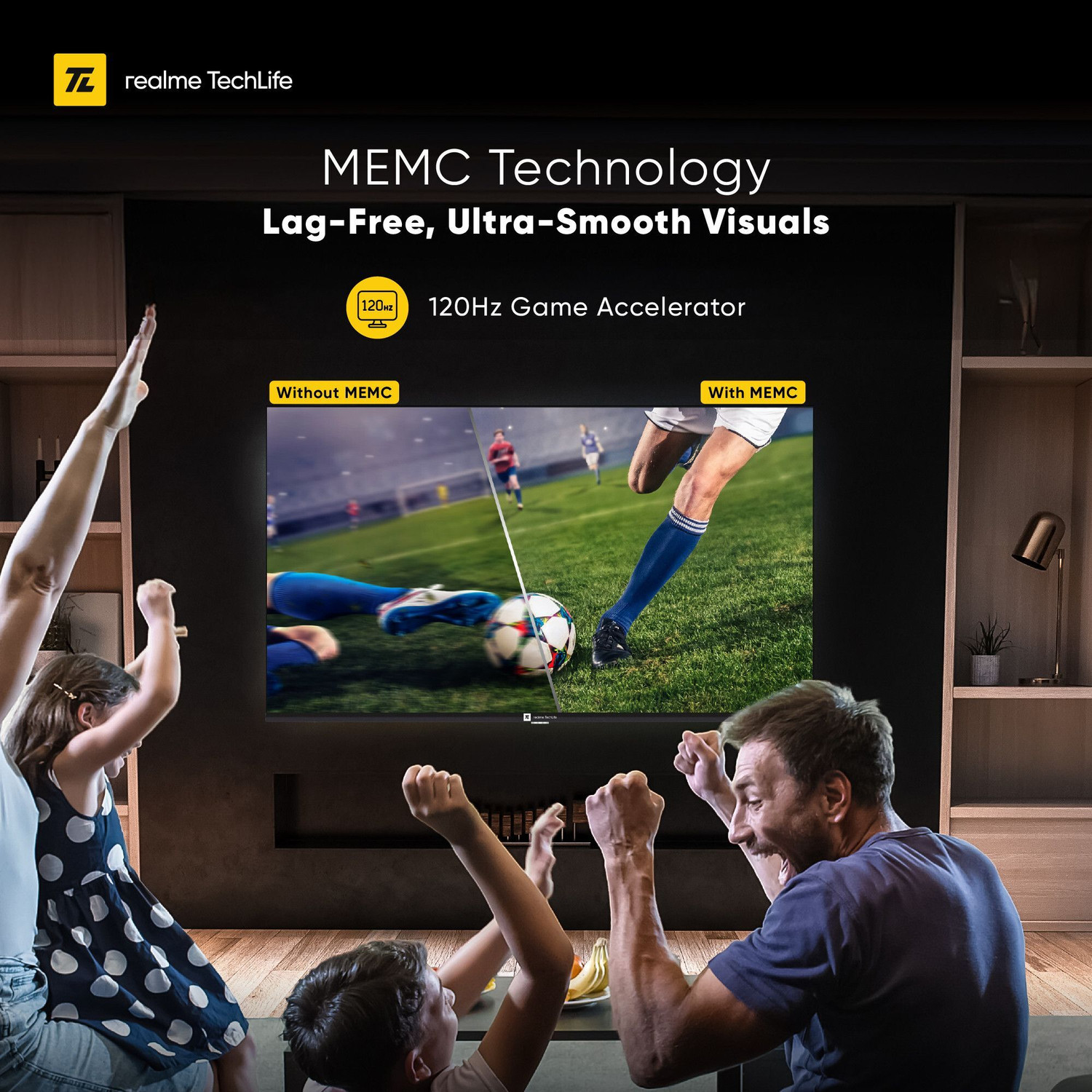 Image of realme TechLife 109 cm (43 inch) QLED Ultra HD (4K) Smart Google TV with 5.0 with Dolby Atmos, and 40 W downfiring speaker