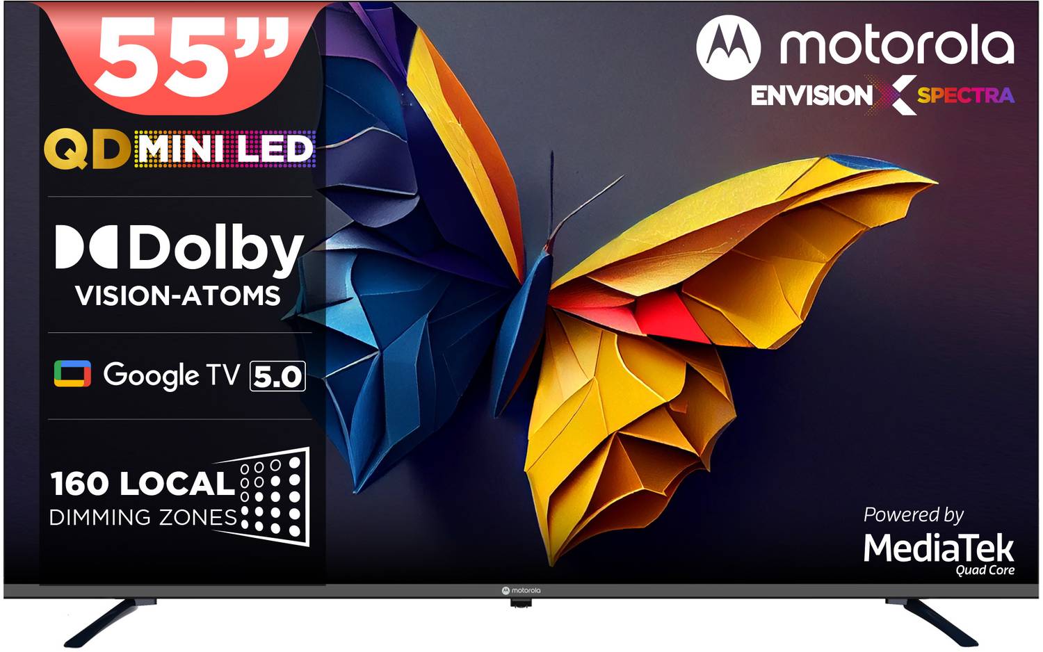MOTOROLA 140 cm (55 inch) Ultra HD (4K) Mini LED Smart Google TV with Edition with Dolby Vision & Dolby Atmos price history chart and lowest price