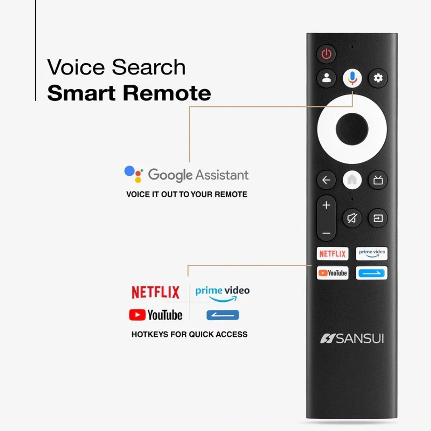 Image of Sansui 109 cm (43 inch) QLED Ultra HD (4K) Smart Google TV with Dolby Vision, Dolby Atmos &30W Box Speaker