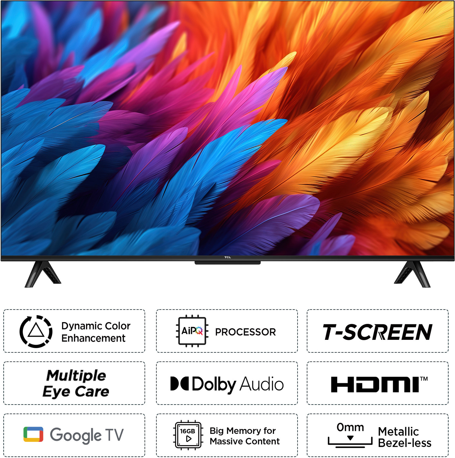 Image of TCL V6B 108 cm (43 inch) Ultra HD (4K) LED Smart Google TV with 24W Dolby Audio and Metallic Bezel-Less