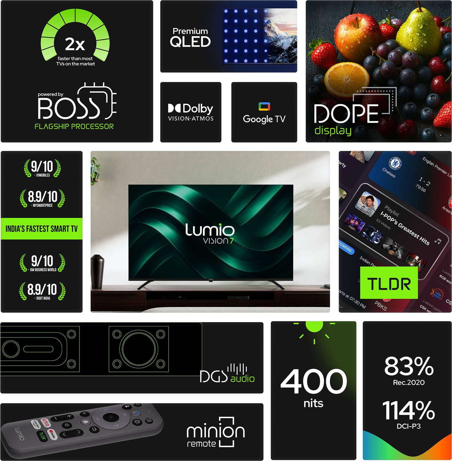 Lumio Vision 7 43 inch 4K QLED Smart TV 2026 - Image 2