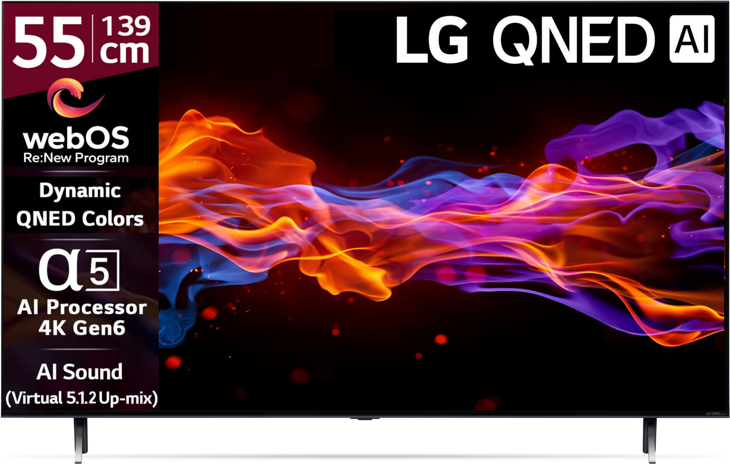 Image of LG QNED 75 139 cm (55 inch) Ultra HD (4K) QNED Smart WebOS TV with AI Processor 4K Gen6, AI Picture Pro, ThinQ AI, 60 Hz Refresh Rate, Game Optimizer, Magic Remote Control, 5-Year Guaranteed with New OS Experience
