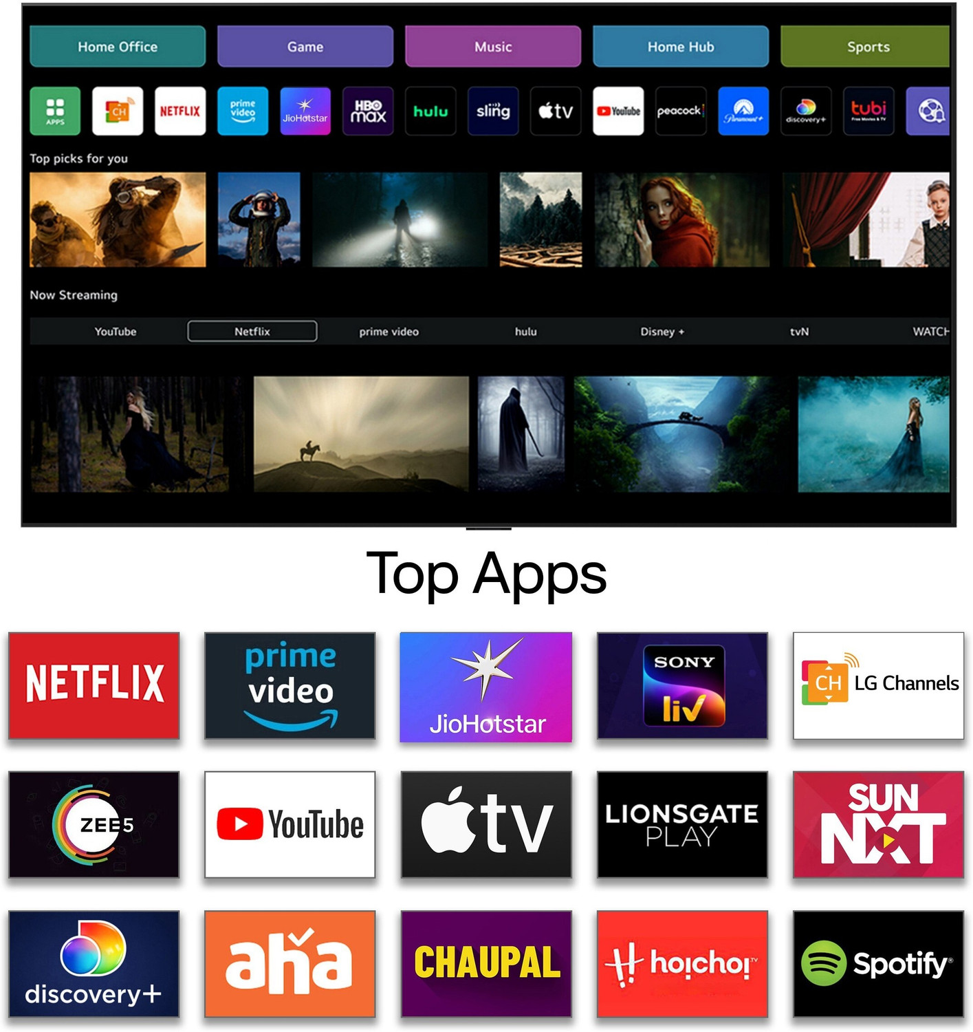 Image of LG evo AI G5 164 cm (65 inch) OLED Ultra HD (4K) Smart WebOS TV with Alpha 11 AI Processor 4K Gen2 | Brightness Booster Ultimate | AI Picture Pro | Dolby Vision | AI Sound Pro (Virtual 11.1.2ch Up-mix) | Dolby Atmos | Up to 165Hz Variable Refresh Rate | 60W Sound Output | 2.5 GB RAM | 16 GB ROM | Nvidia G-Sync & AMD Freesync Compatible