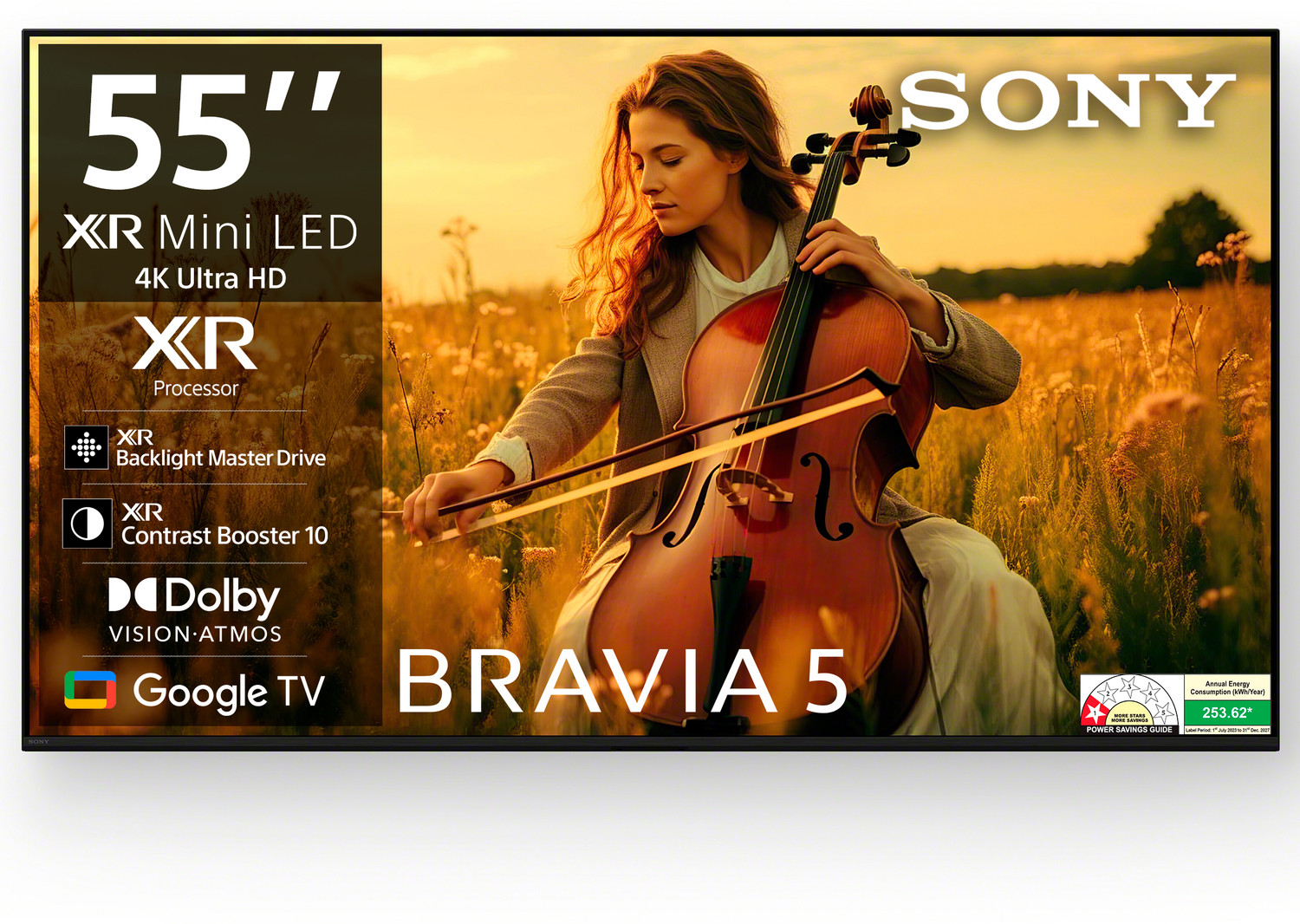 Image of SONY BRAVIA 5 138.8 cm (55 inch) Ultra HD (4K) Mini LED Smart Google TV
