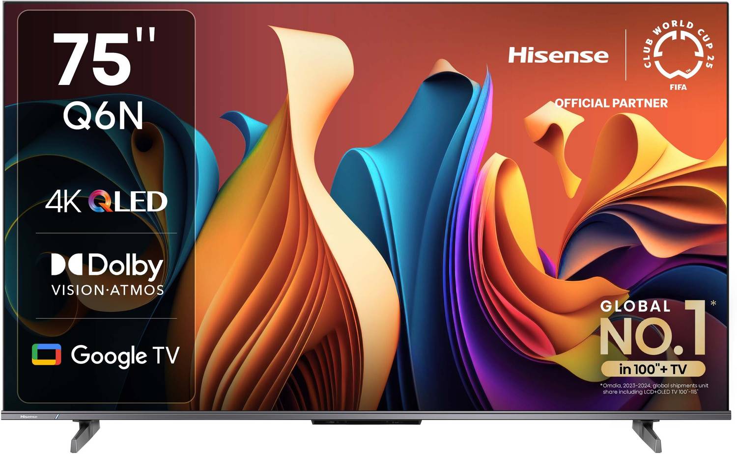 Hisense Q6N 189 cm (75 inch) QLED Ultra HD (4K) Smart Google TV with Dolby Vision Atmos Far Field Voice Control Smooth Motion Rate