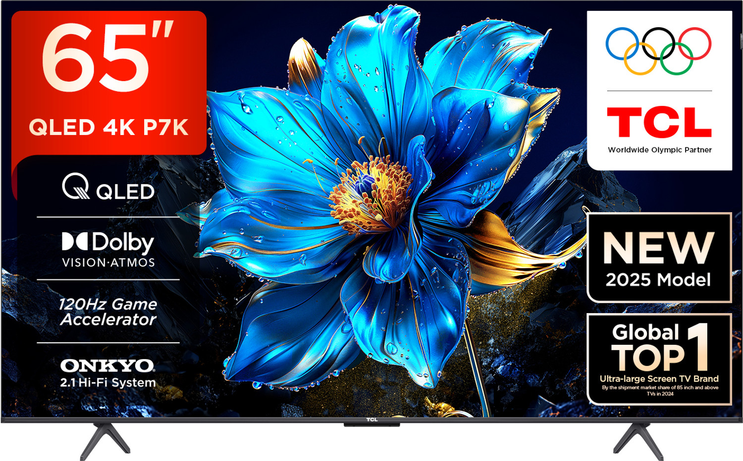 Image of TCL P7K 164 cm (65 inch) QLED Ultra HD (4K) Smart Google TV with Dolby Vision- Atmos 35W | ONKYO 2.1ch with Subwoofer| Game Master