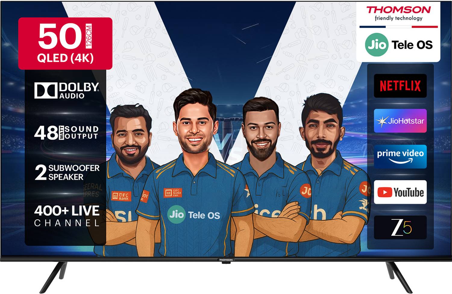 Thomson 126 cm (50 inch) QLED Ultra HD (4K) Smart JioTele OS TV w