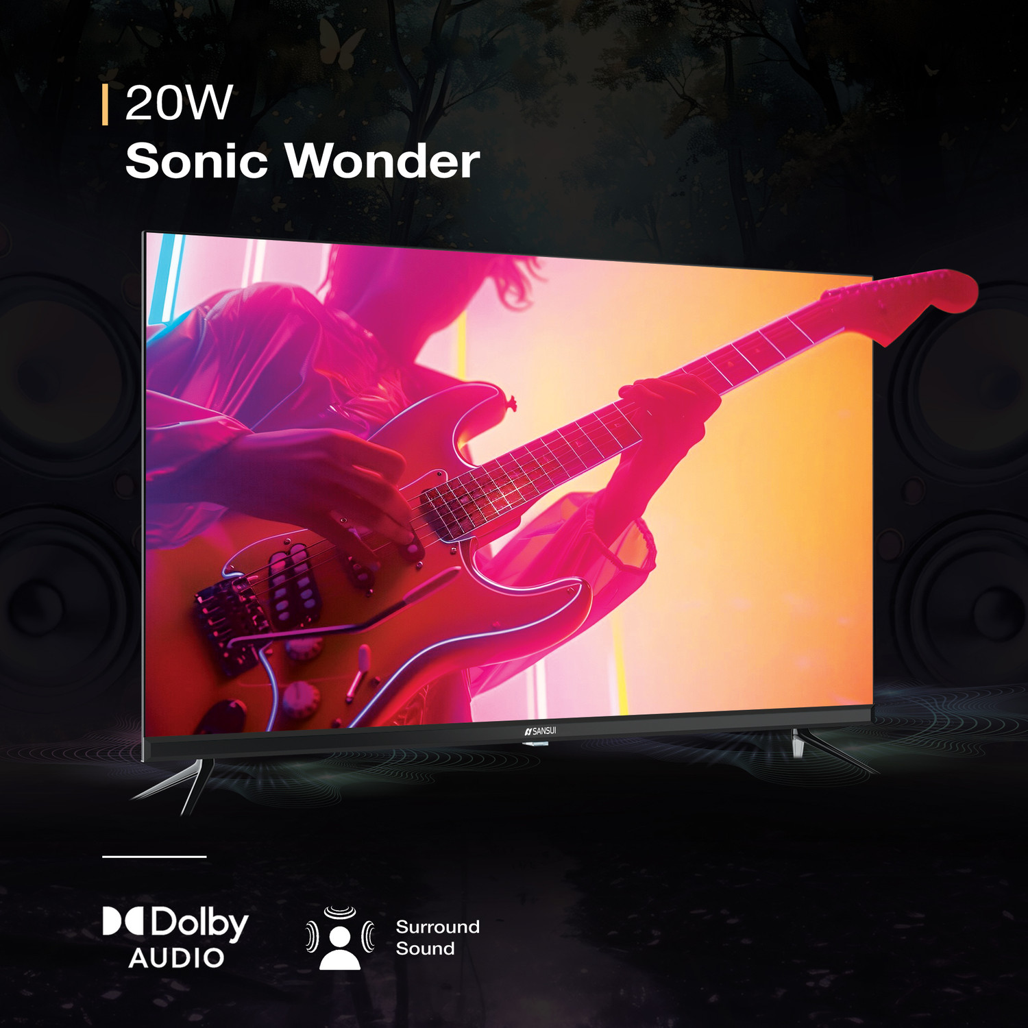 Image of Sansui 80 cm (32 inch) HD Ready LED Smart Coolita TV with Dolby Audio | Surround Sound | A+ Panel | 16.7 Million Colors | Wi-Fi Enabled | 60Hz Refresh Rate