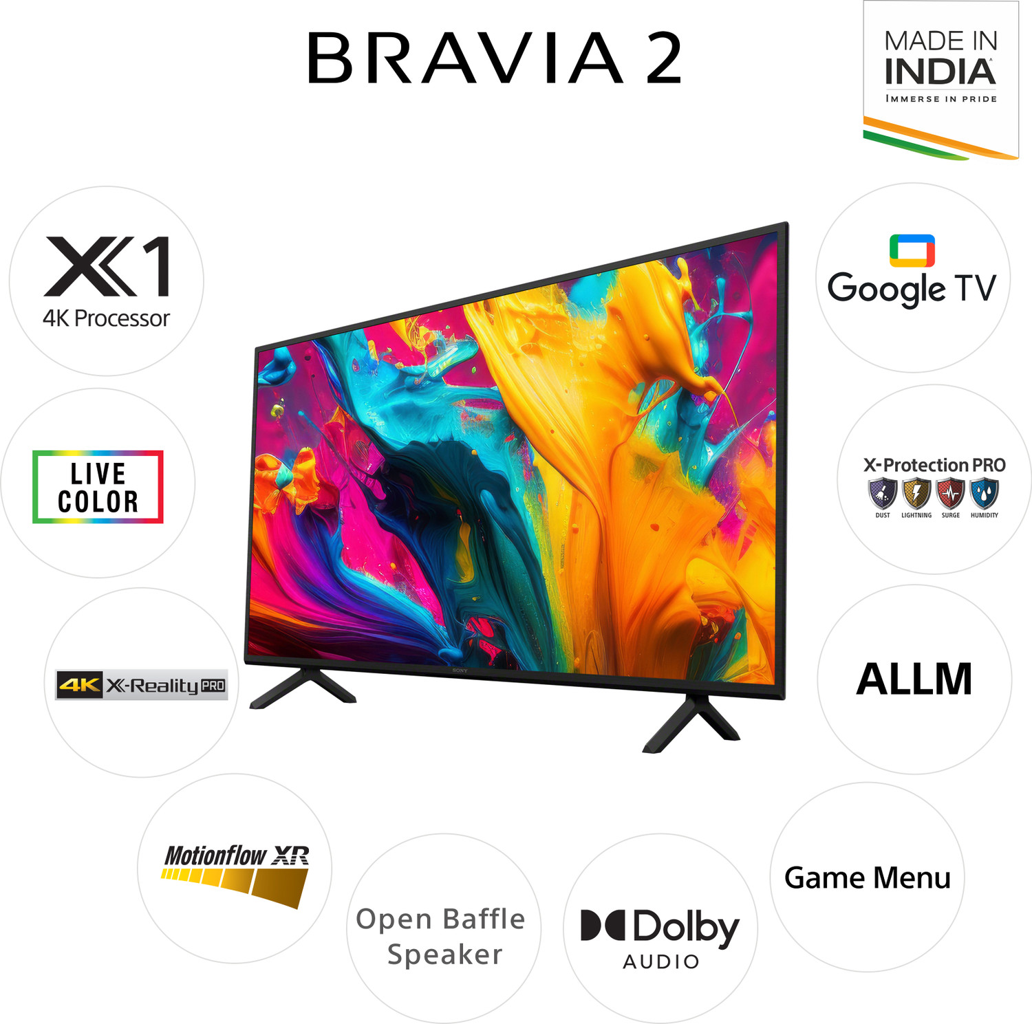 Image of SONY Bravia 2 108 cm (43 inch) Ultra HD (4K) LED Smart Google TV