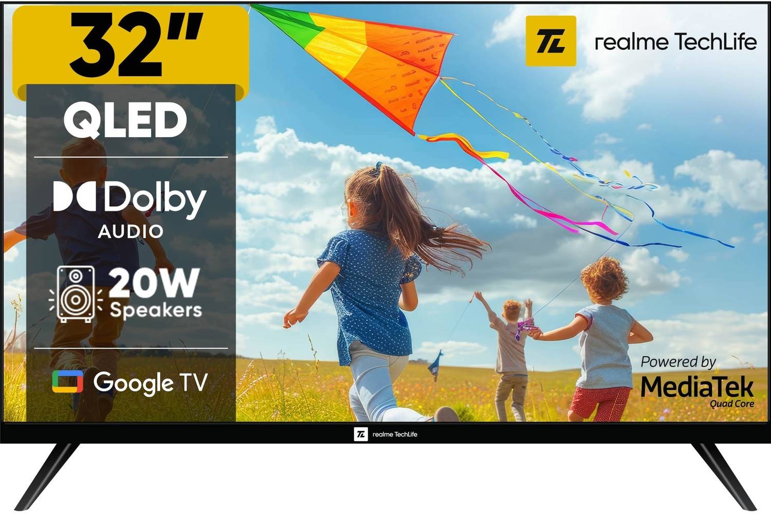 realme TechLife 80 cm QLED HD Ready Smart Google TV 2026
