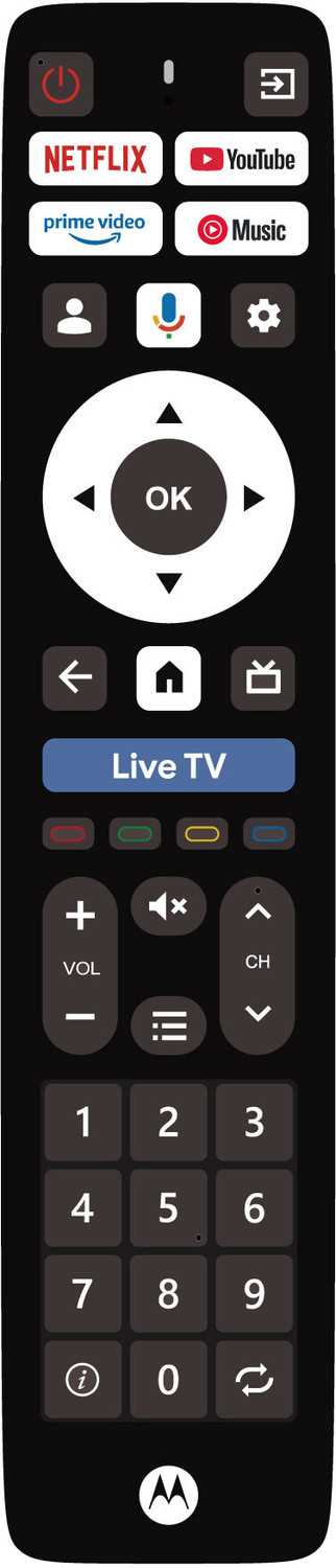 Image of MOTOROLA 140 cm (55 inch) QLED Ultra HD (4K) Smart Google TV