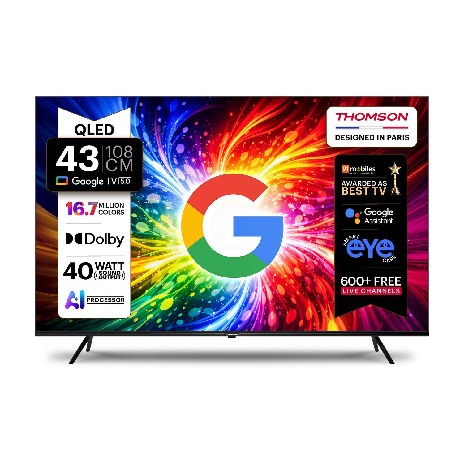 Thomson 43 inch QLED Full HD Smart Google TV 2026 - Image 1
