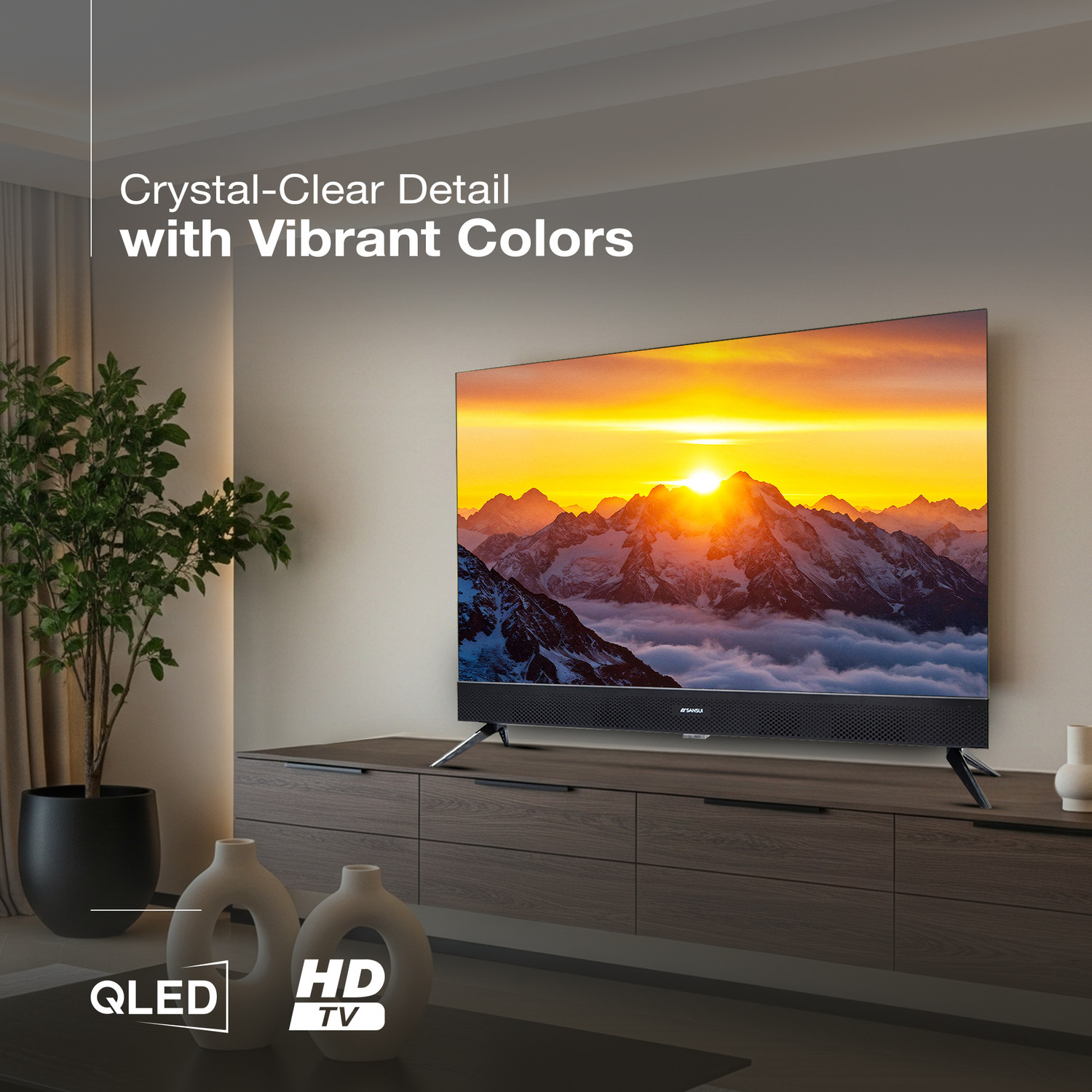 Image of Sansui 80 cm (32 inch) QLED HD Ready Smart Google TV with �HDR10| Dolby Audio| Built-in Soundbar| Filmmaker Mode| 60Hz Refresh