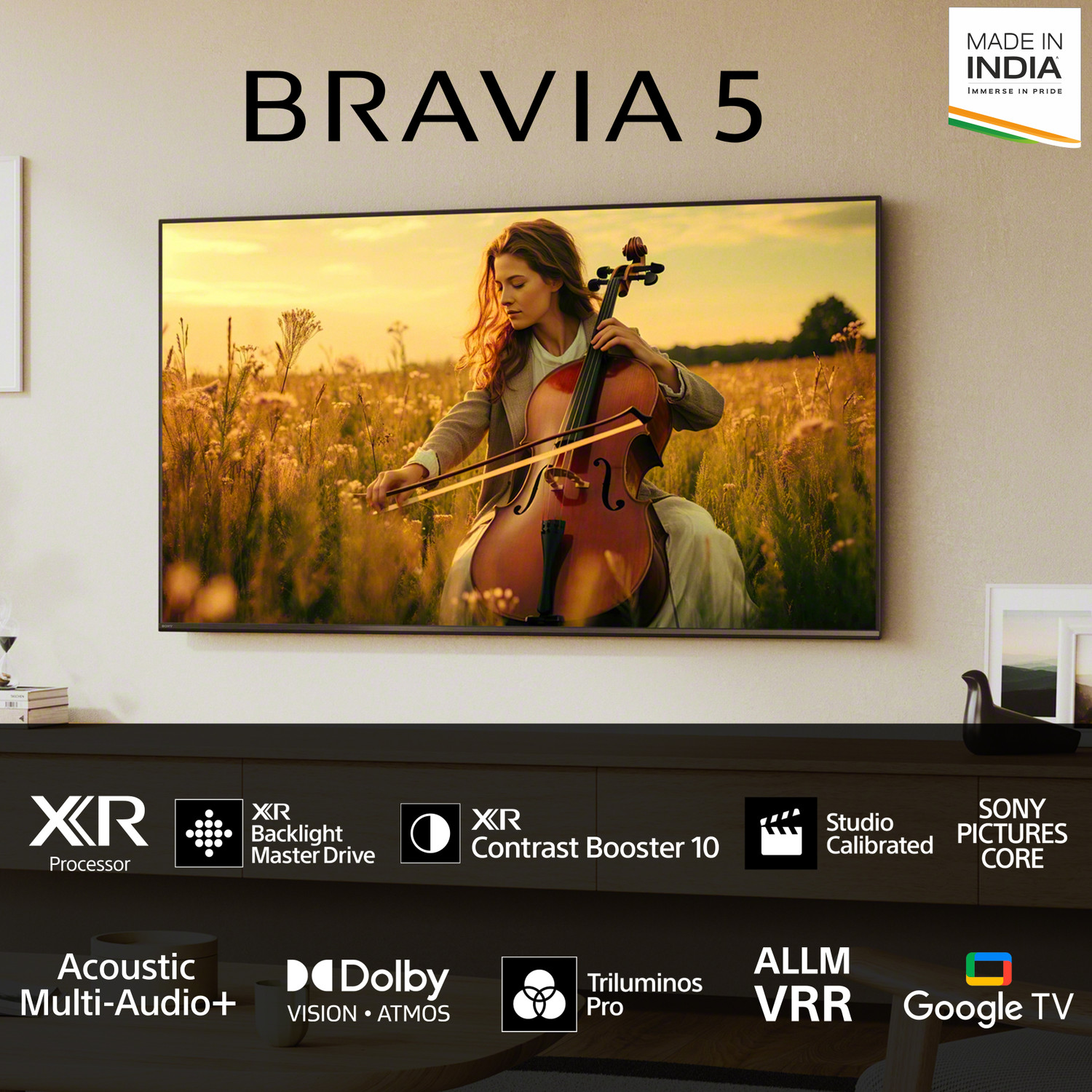 Image of SONY BRAVIA 5 138.8 cm (55 inch) Ultra HD (4K) Mini LED Smart Google TV