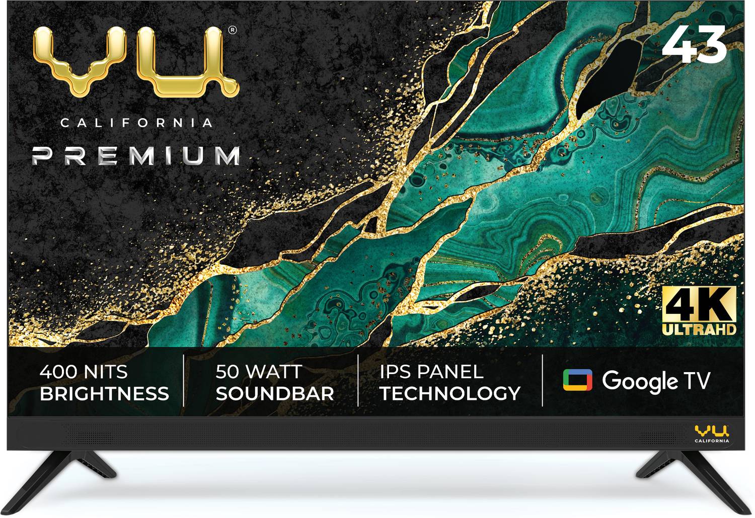 Vu 108 cm (43 inch) Ultra HD (4K) LED Smart Google TV (43CA)