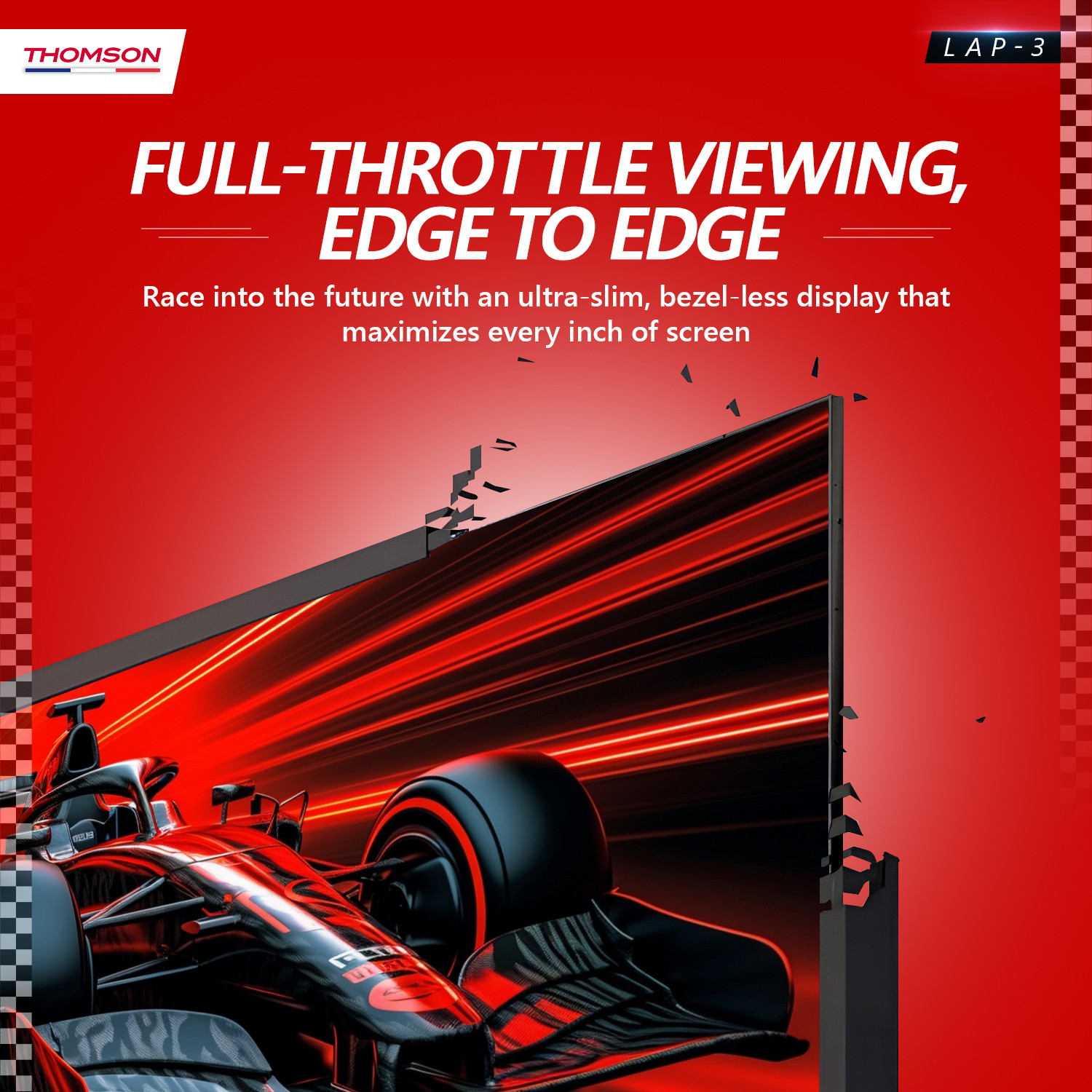 Image of Thomson NeoX 164 cm (65 inch) QLED Ultra HD (4K) Smart Google TV with MEMC Dolby Vision - Atmos 70W Sound Output powered by Blaupunkt 4 Speaker 32 GB Storage 550 Nits Brightness Precise Dimming HDR10+ 120 Hz Refresh Rate HLG ALLM & VRR Eyecare Technology Google Assistant Bezel Less Design