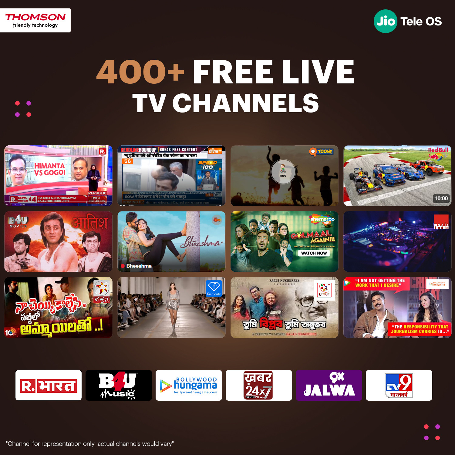 Image of Thomson 126 cm (50 inch) QLED Ultra HD (4K) Smart JioTele OS TV with 48W Sound Output | 2 Speaker | 450 Nits Brightness | Dolby Audio | Multilingual Voice Assistant | 300+ free live TV channels | 300+ JioGames | Web Browser | Sports Mode | Bezel Less Design