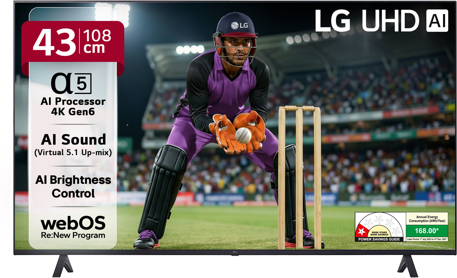 Image of LG UR7500 108 cm (43 inch) Ultra HD (4K) LED Smart WebOS TV with Alpha5 AI Processor 4K Gen6, AI Picture Pro, 4K Upscaling, 60 Hz Refresh Rate, Game Optimizer, Magic Remote Capability, 5-Year Guaranteed with New OS Experience
