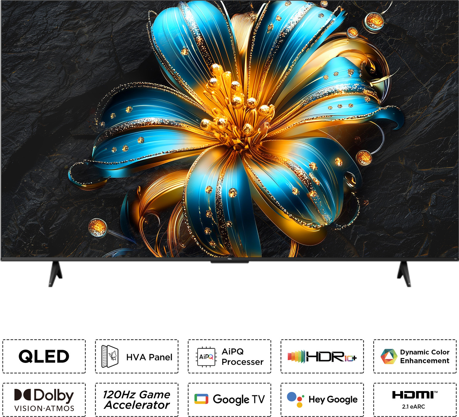 Image of TCL T6C 189 cm (75 inch) QLED Ultra HD (4K) Smart Google TV with HDR 10+ | Dolby Vision- Atmos 30W |120 Hz Game Accelerator (DLG) | Metallic Bezel-Less