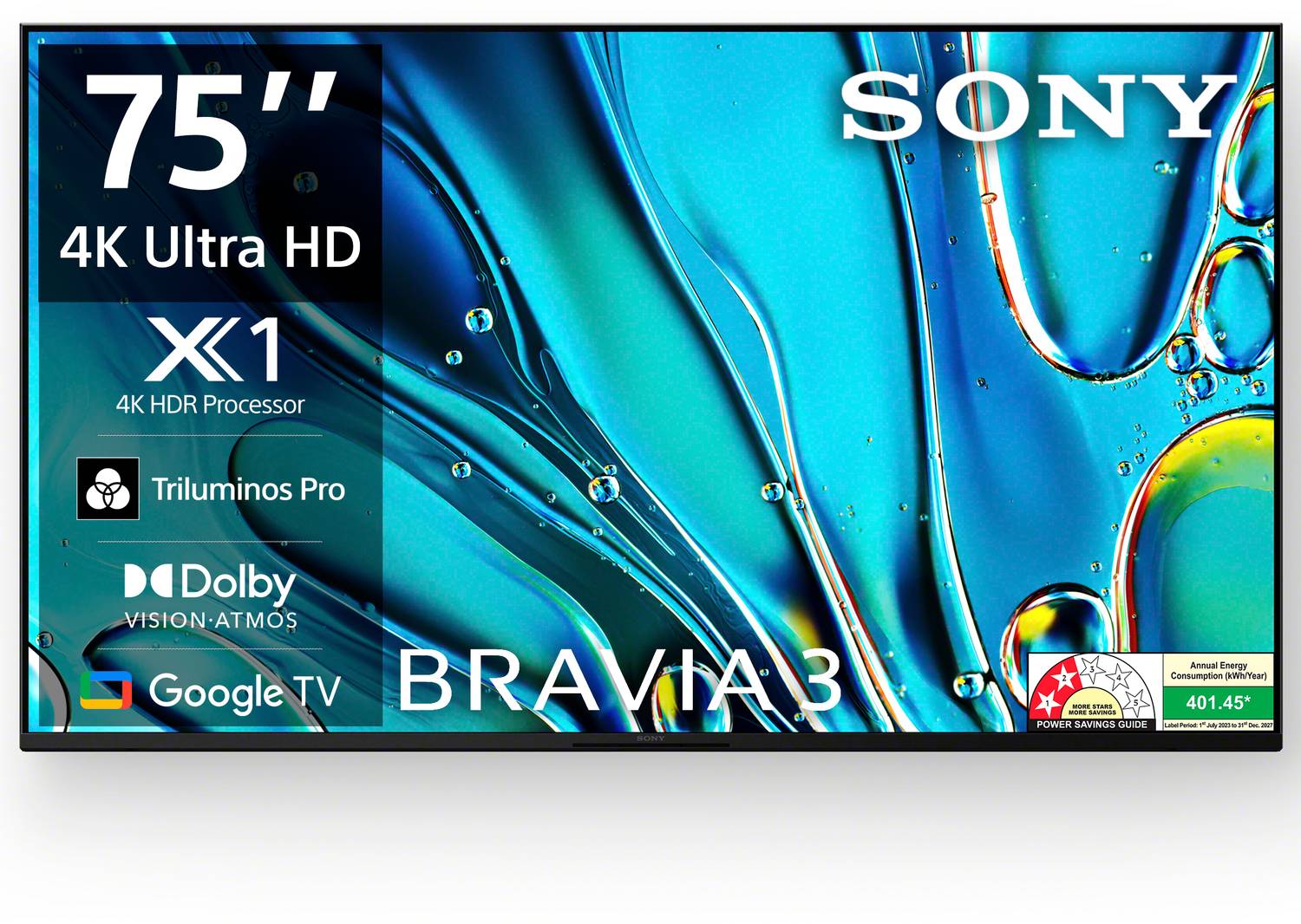 BRAVIA 3 189.3 cm (75 inch) Ultra HD (4K) LED Smart Google TV wit