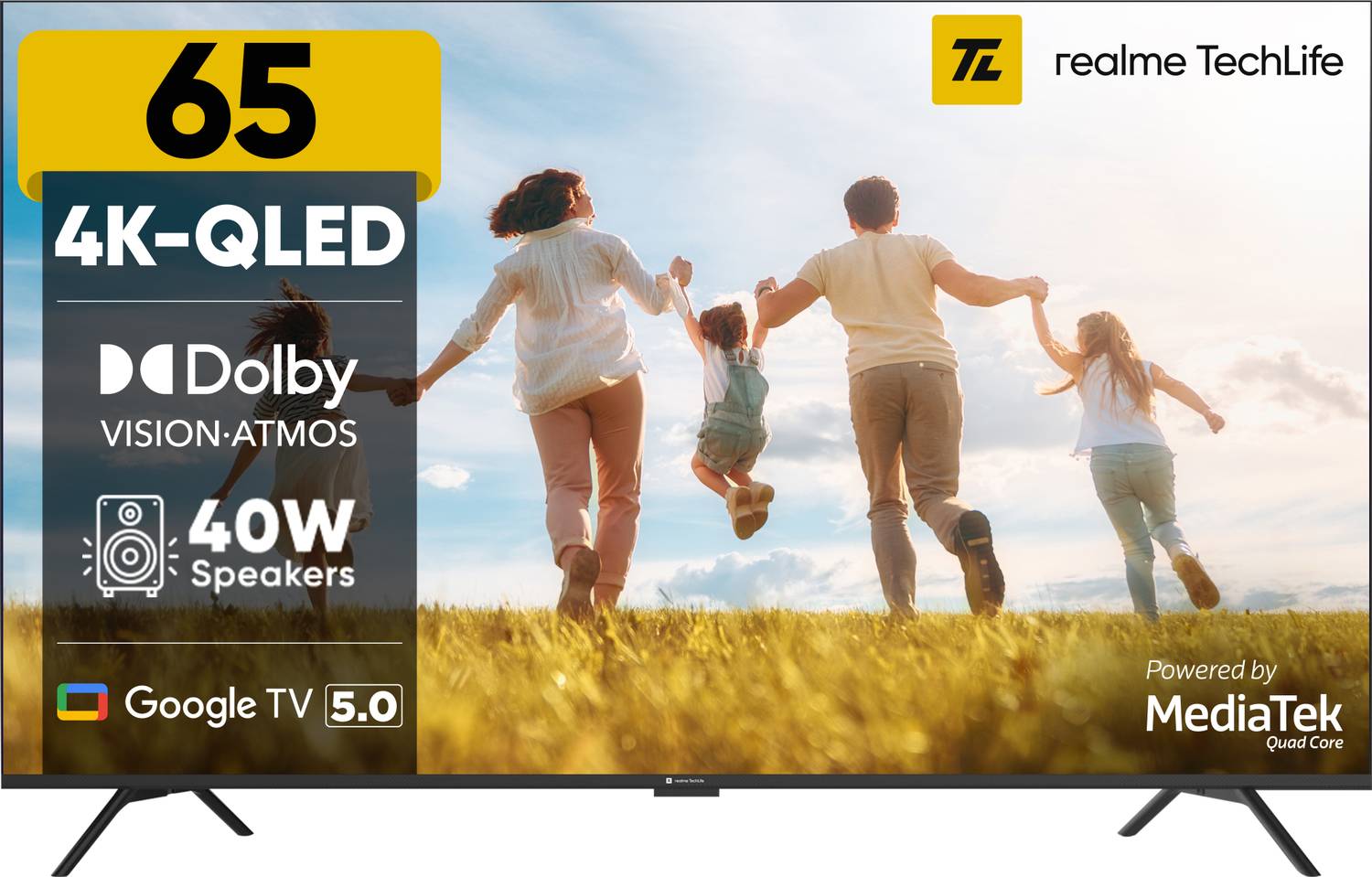 realme TechLife 165 cm (65 inch) QLED Ultra HD (4K) Smart Google