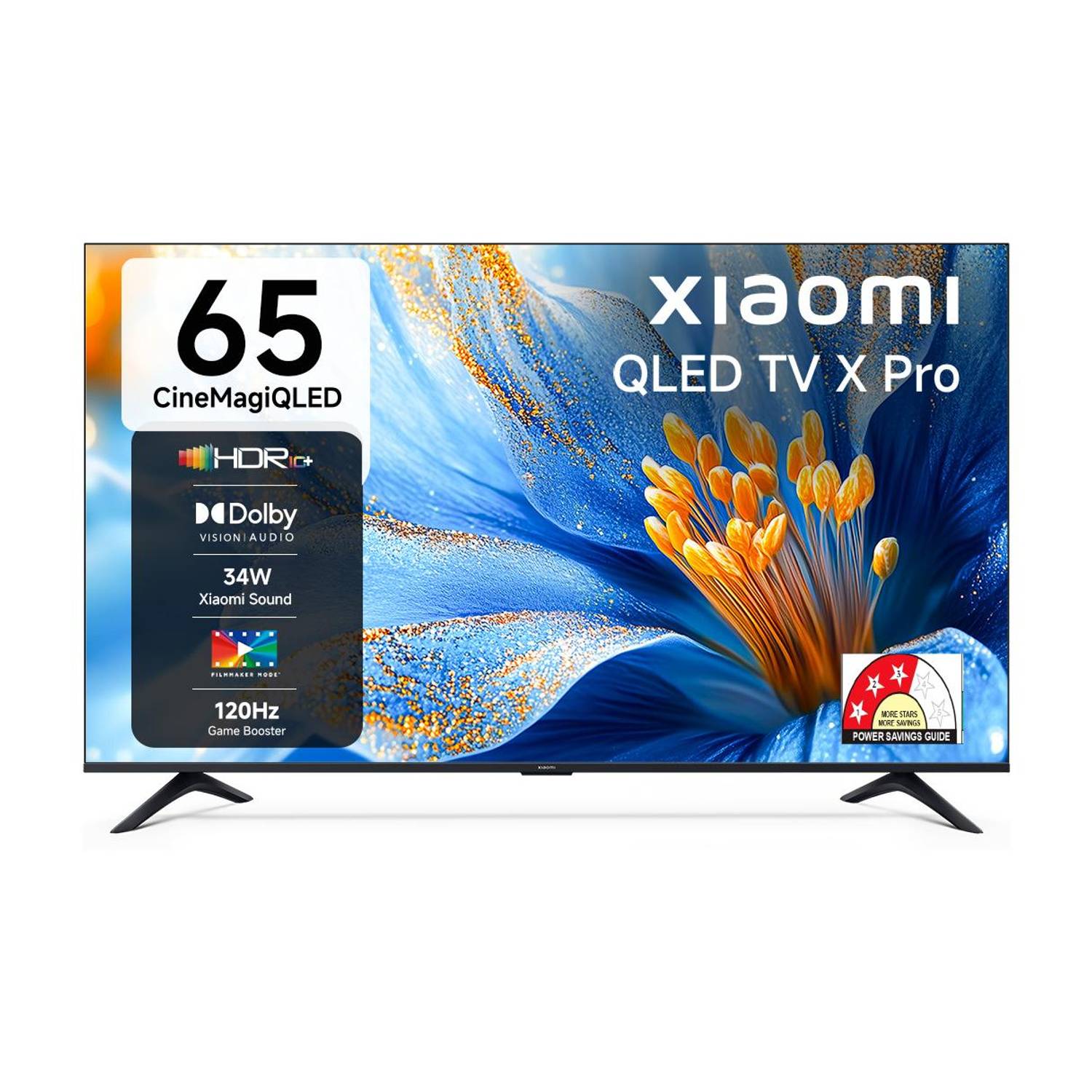XIAOMI X Pro CineMagiQLED 165 cm (65 inch) QLED Ultra HD (4K) Smart Google TV with Dolby Vision | HDR 10+ | 32 GB Storage | 34W Dolby Audio | Xiaomi Sound | Film-maker Mode | 120 Hz Game Booster | Mi TV