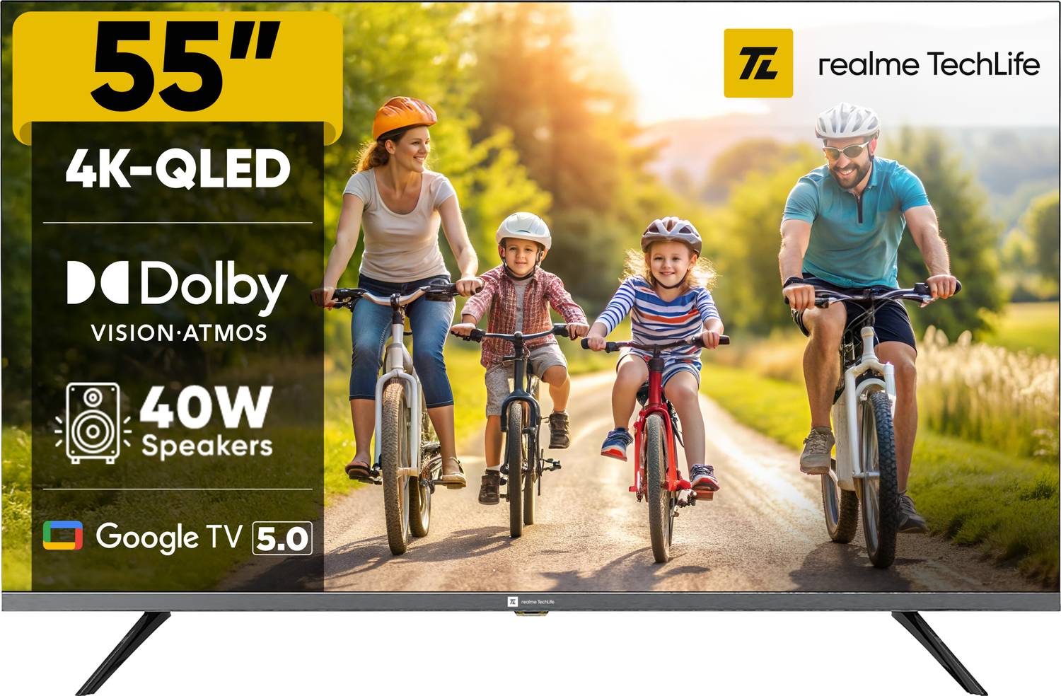 realme TechLife 139 cm (55 inch) QLED Ultra HD (4K) Smart Google