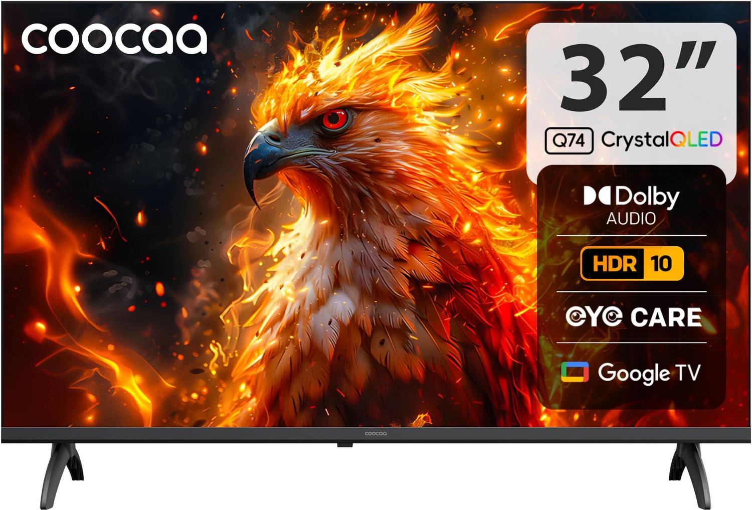 Coocaa 80 cm (32 inch) QLED HD Ready Smart Google TV with Dolby A