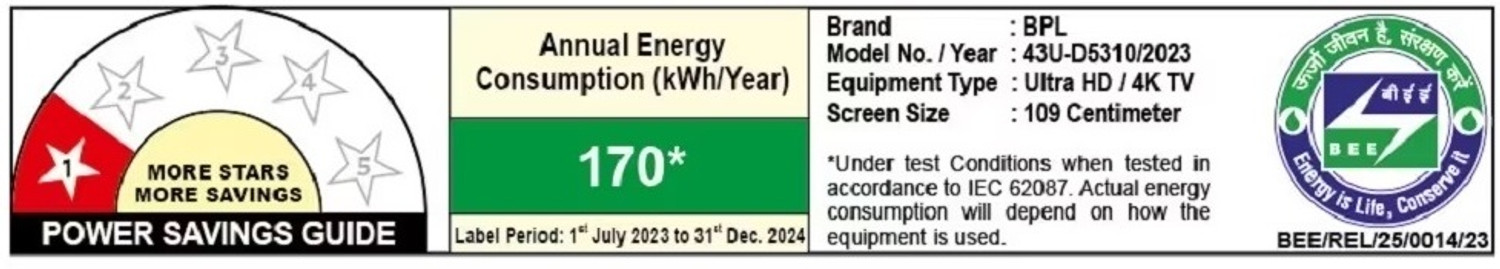 Image of BPL 109 cm (43 inch) Ultra HD (4K) LED Smart Android TV