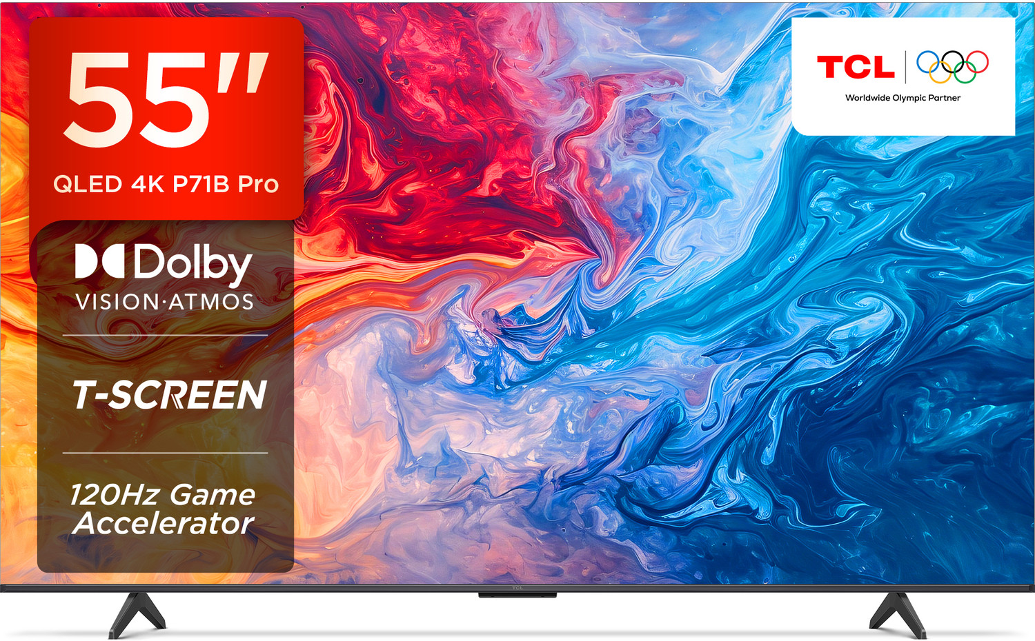 Image of TCL P71B Pro 139 cm (55 inch) QLED Ultra HD (4K) Smart Google TV with Hands Free Voice Control |Dolby Vision- Atmos | DTS Virtual : X, ONKYO 2.1ch |120Hz Game Accelerator