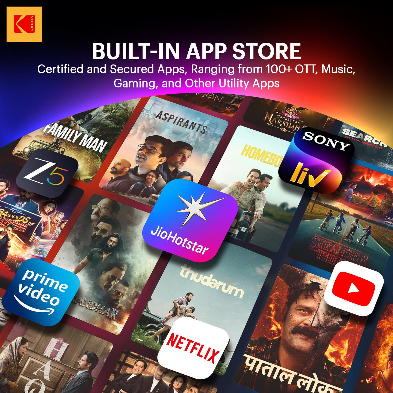 Image of KODAK 108 cm (43 inch) Full HD LED Smart Android TV with Android 11 and Dolby Digital Plus