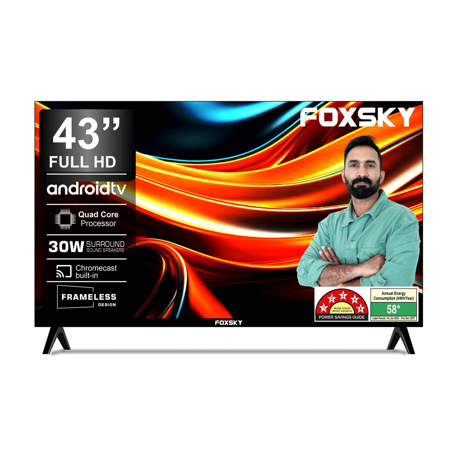 Foxsky 43 inch Full HD Smart Android TV - Image 1