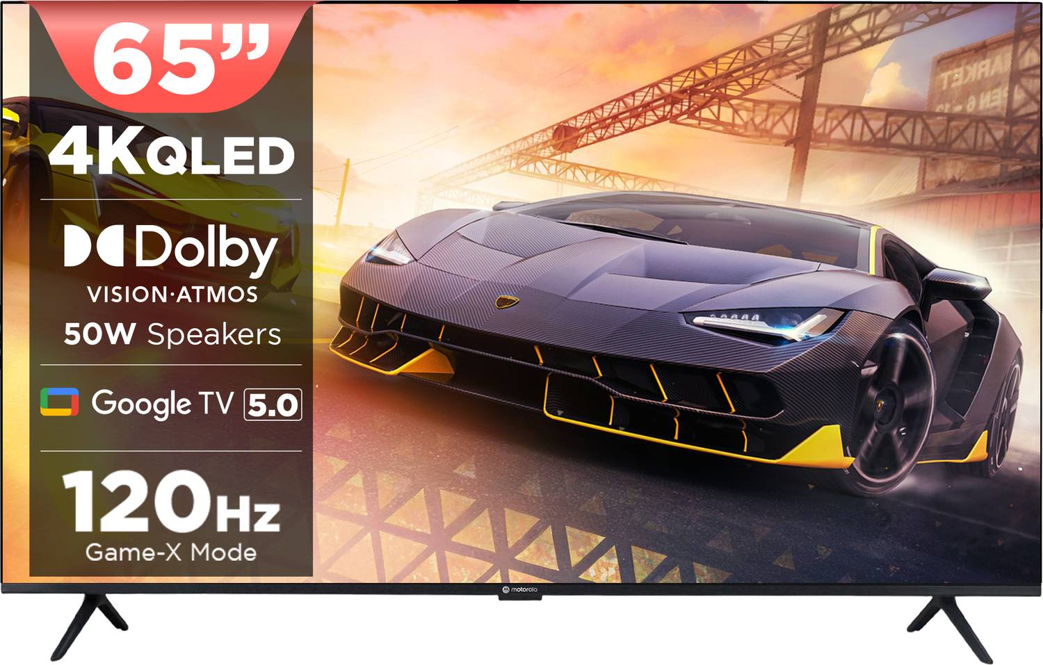 MOTOROLA 165 cm (65 inch) QLED Ultra HD (4K) Smart Google TV 2025