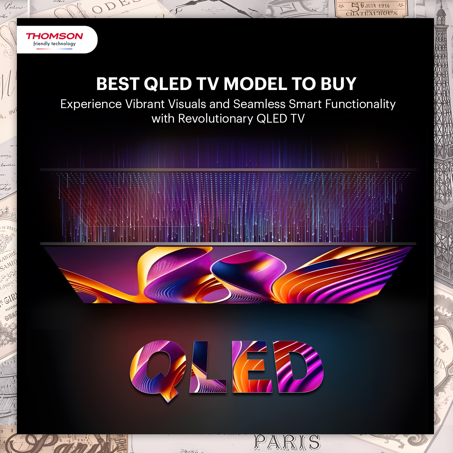 Image of Thomson Phoenix 2025 Edition 139 cm (55 inch) QLED Ultra HD (4K) Smart Google TV with Dolby Atmos 4 Speakers 60 Watts Sound Output Al Smooth Motion Rate HDR 10 Google Assistant
