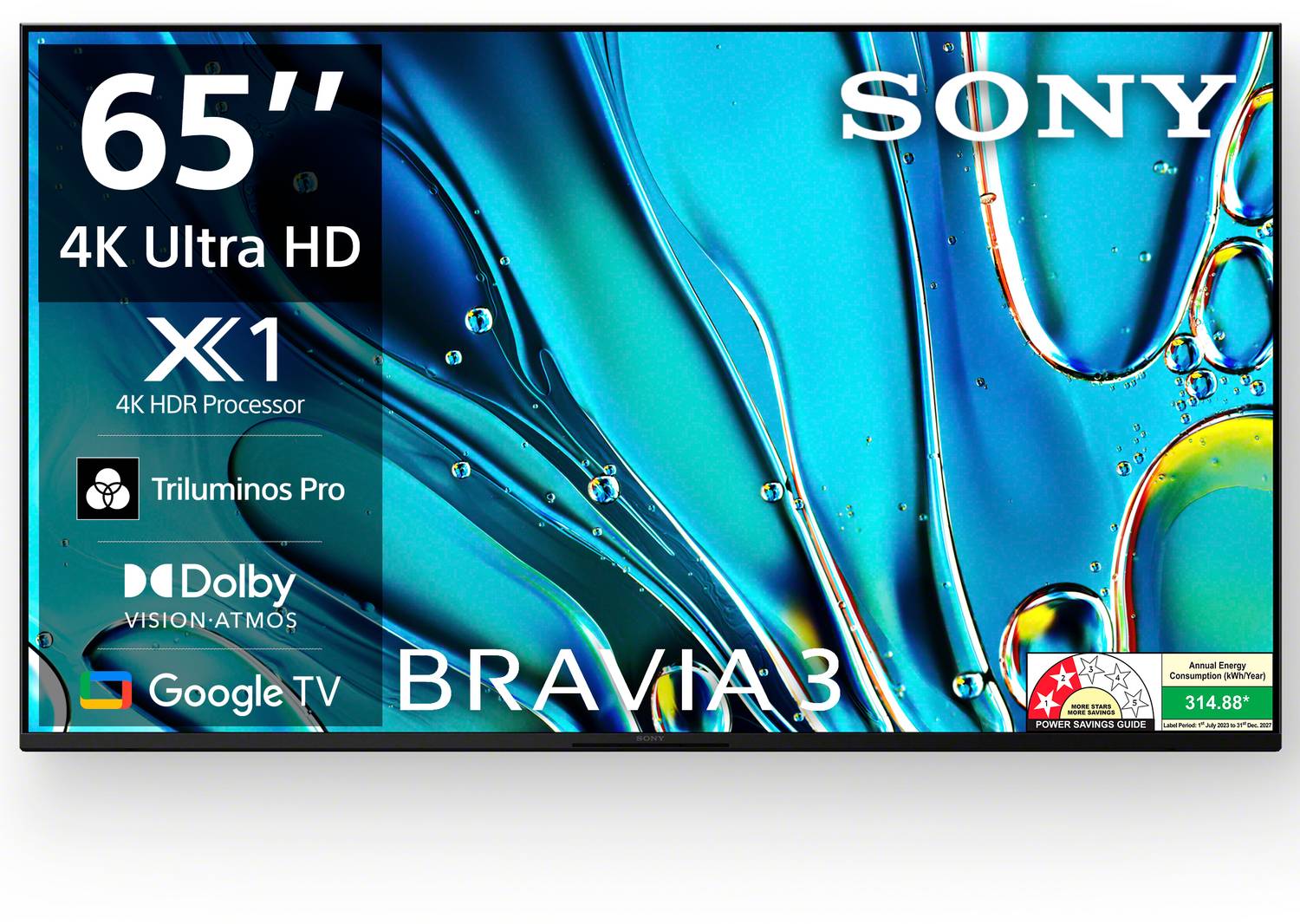 Sony BRAVIA 3 163.9 cm (65 inch) Ultra HD (4K) LED Smart Google T