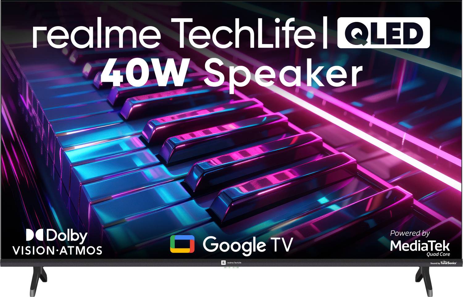 realme TechLife CineSonic Q 43 inch QLED 4K Smart Google TV