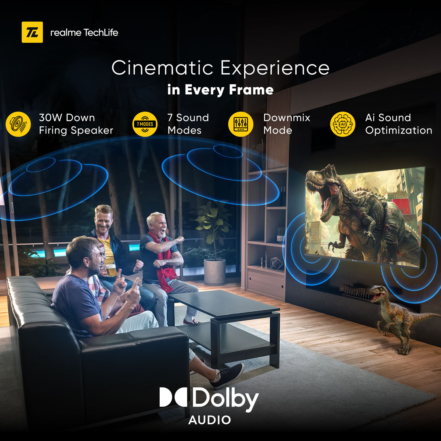 Image of realme TechLife 108 cm (43 inch) Ultra HD (4K) LED Smart Google TV 2026 Edition