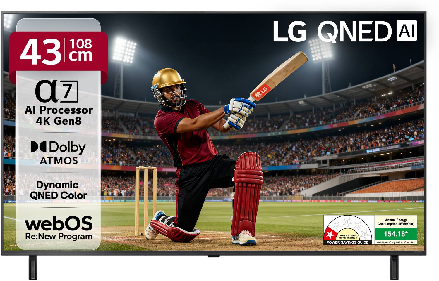 LG AI TV QNED 8AA 108 cm (43 inch) Ultra HD (4K) QNED Smart WebOS