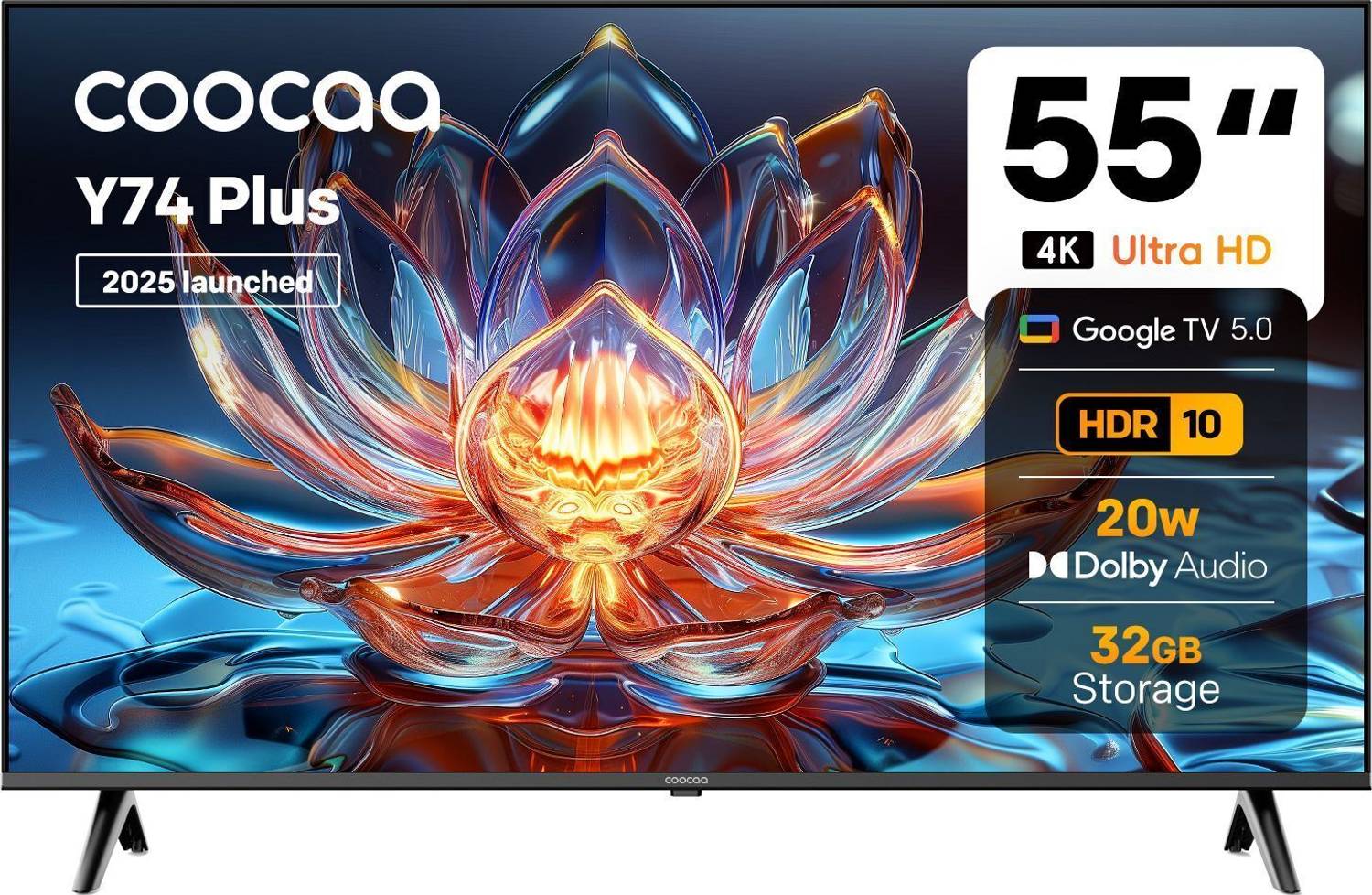 Coocaa Y74 Plus 55 inch 4K Smart Google TV - Image 1