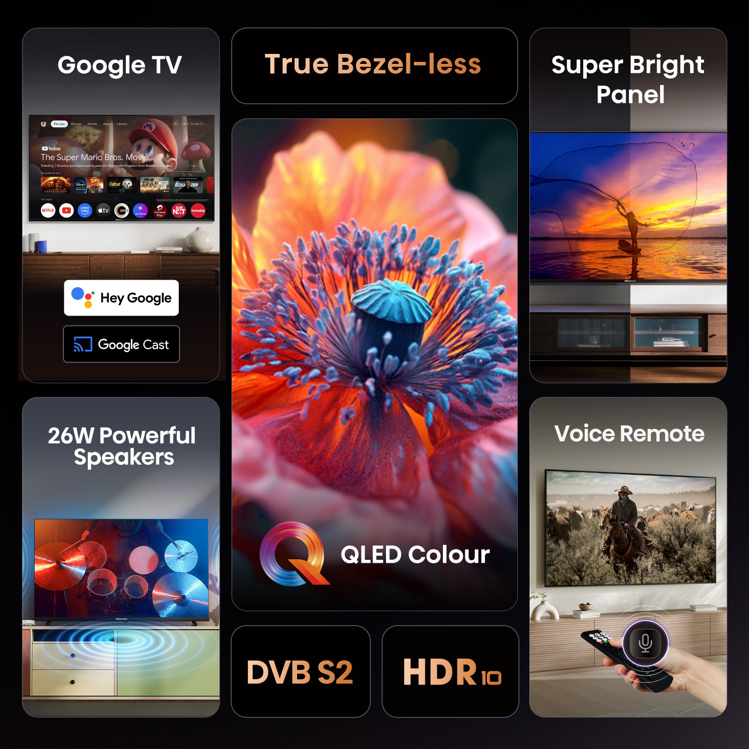 Image of Hisense 108 cm (43 inch) QLED Full HD Smart Google TV 2025 Edition